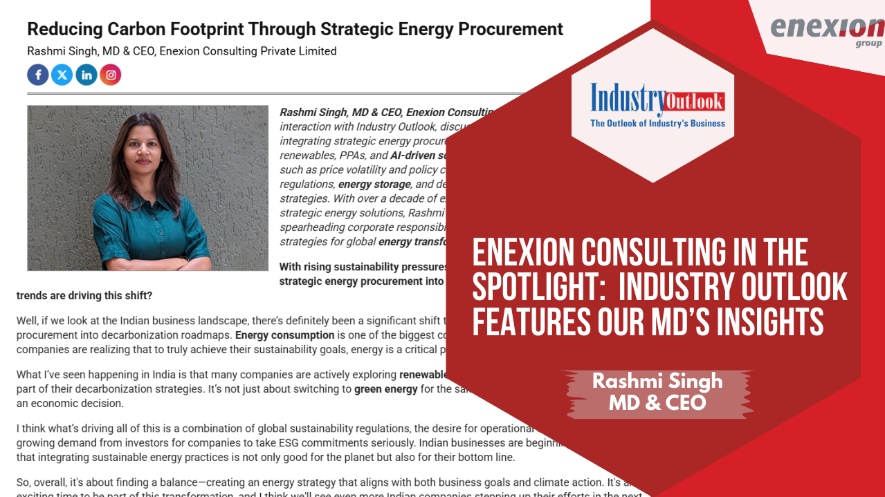 Enexion in the Spotlight: Industry Outlook Features Our MD’s Insights
